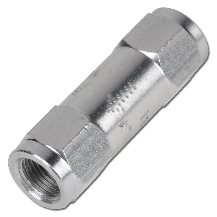 Clapet Anti-retour En Ligne 3/4" BSP Femelle - Acier Inoxydable 304 - Pour Fluides, Air, Huile - Pression Max 16 Bar
