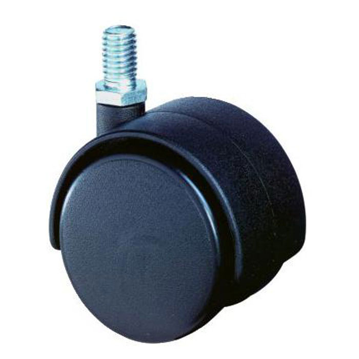 AERZETIX 4x Roue roulette pour meuble pivotante torsionale Ø50mm H65mm 30kg avec plaque de montage 42x42mm C42665 